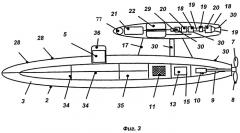 Атомная подводная лодка и жидкостный ракетный двигатель морского исполнения (патент 2488517)