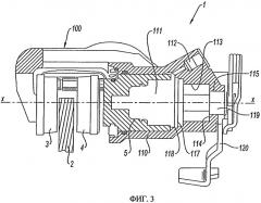 Дисковый тормоз с замком, фиксирующим преобразующий движение патрон (патент 2539436)