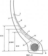 Борт пневматической шины с текстильными слоями (патент 2264303)