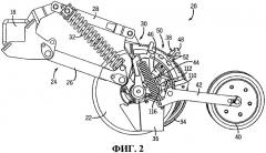Устройство для установки скребкового узла на вспомогательной опоре дискового рыхлителя, которое допускает отклонение скребкового узла (патент 2540568)