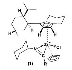 Способ получения энантиомерно обогащенных η2-иминоацильных неоментилзамещенных комплексов с хиральным центром на zr