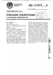 Устройство для обработки ферритовых сердечников магнитных головок (патент 1119070)