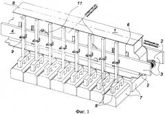 Анодное устройство электролизера с обожженными анодами (патент 2338011)