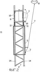 Устройство для изменения положения кабины и ее крепления к башне крана (патент 2254284)