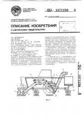 Машина для уборки огурцов (патент 1071256)