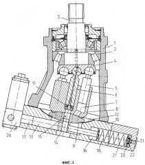 Аксиально-поршневая машина с преобразователем хода поршня управления (патент 2284423)