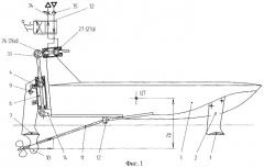 Способ стабилизации движения и снижения потребляемой мощности судна на подводных крыльях и устройство для его осуществления в виде кормового механизма коррекции характеристик управляемости судна (патент 2262463)