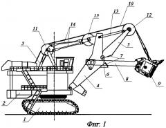 Способ разработки горно-добычного забоя и карьерный канатный экскаватор для его осуществления (патент 2455427)