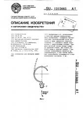 Устройство для передачи движения (патент 1315665)