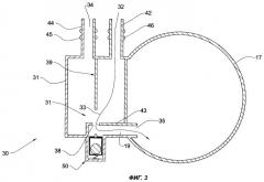 Отделитель жидкого топлива от паров и топливная система транспортного средства (патент 2412830)
