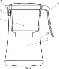 Приемная емкость, емкость для жидкости, контейнер и устройство для очистки жидкости (варианты) (патент 2315648)