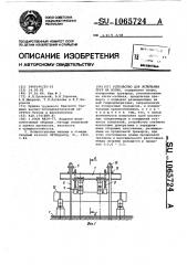 Устройство для испытания труб на изгиб (патент 1065724)