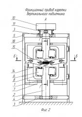Фрикционный привод каретки вертикального подъемника (патент 2637702)