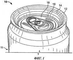 Торцевая крышка банки, снабженная усилением (патент 2437811)