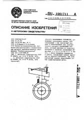 Токосъемное устройство (патент 1081711)