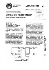 Устройство для измерения частоты и амплитуды гармонического сигнала (патент 1023246)