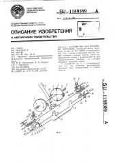 Устройство для прививки черенков (патент 1189389)