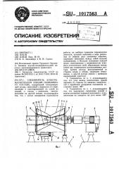 Соединитель электромагистралей секций подвижного состава (патент 1017563)