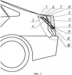 Устройство для открывания угловой панели задней двери кузова автомобиля (патент 2441773)