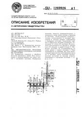 Автоматическая поточная линия ломки слитков и сортировки заготовок (патент 1269926)