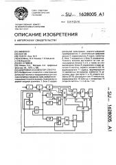 Цифровой анализатор спектра (патент 1628005)