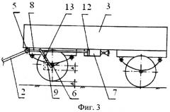 Устройство для повышения проходимости колесного трактора с двухосным прицепом (патент 2456194)