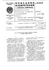 Устройство для снятия перевясел со снопов стеблей лубяных культур (патент 910870)