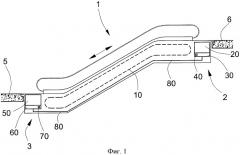 Устройство для транспортировки людей, в частности эскалатор или движущийся тротуар (патент 2410322)