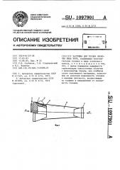 Заглушка для торцов оболочек типа труб (патент 1097901)