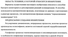 Мониторинг полимеризации и способ выбора определяющего индикатора (патент 2361883)