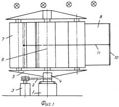 Роторный вертикальный ветродвигатель (патент 2368800)