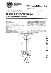 Ручная сажалка (патент 1318184)