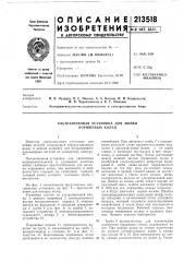 Ультразвуковая установка для мойки поршневых колец (патент 213518)