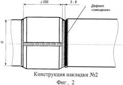 Способ ремонта металлических трубопроводов с дефектом смещения сваренных кромок установкой ремонтной накладки (патент 2478863)