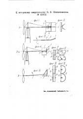 Устройство для регулирования вертикальных ветродвигателей при помощи руля (патент 45852)