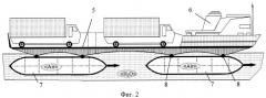 Способ формирования герметичных полых сосудов, активизирующих подъемную силу надводного транспорта, выполняющего перевозку грузов (вариант русской логики - версия 1) (патент 2533371)