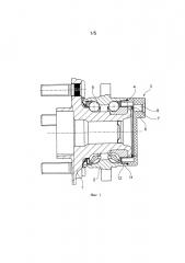 Подшипник колеса с крепежным устройством для датчика (патент 2623789)