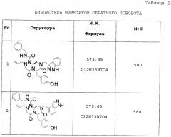 Новые соединения миметики обратного поворота и их применение (патент 2457210)