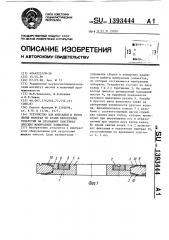 Устройство для фиксации и уплотнения мембран по краям переточных отверстий на дренажных пластинах плоских мембранных элементов (патент 1393444)