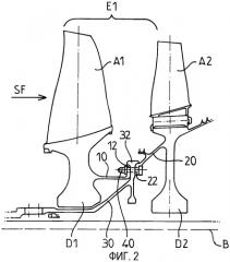 Деталь ротора компрессора, усовершенствованная связь между дисками с системами лопаток на линии ротора компрессора, турбомашина и способ монтажа связи (варианты) (патент 2279571)