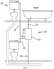 Водопроводная система с контролем подсоединения ответвлений, способ ее контроля и система повторного использования воды (патент 2436902)