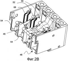 Коммутационное устройство, имеющее, по меньшей мере, один однополюсной отключающий блок, содержащий контактный мостик, и прерыватель цепи, содержащий одно такое устройство (патент 2556240)