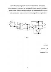 Способ контроля работоспособности систем массового обслуживания с шинной организацией обмена данных стандарта can по точно известной передаваемой последовательности кодов с использованием однонаправленного устройства сопряжения (патент 2656731)