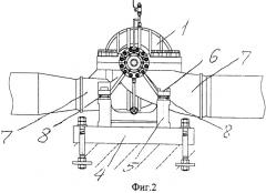 Магистральный электронасосный агрегат с креплениями к раме с использованием подводимых опор и способ улучшения характеристик агрегата (патент 2484304)