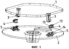 Устройство для быстрого крепления узла воздушной подушки безопасности на компоновочном узле автомобиля, в особенности на узле рулевого колеса (патент 2397084)