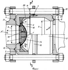 Клапан обратный поворотный (патент 2309319)