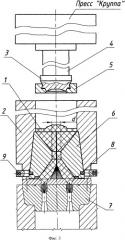 Способ изготовления элементов заряда баллиститного твердого ракетного топлива в виде тонкосводных трубок и устройство для его осуществления (патент 2338732)