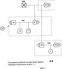 Способ диагностики вида и степени семейного кризиса и последующей коррекции системных связей членов семьи (патент 2354297)
