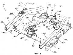 Опорная конструкция силового агрегата транспортного средства (варианты) (патент 2399509)