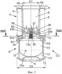 Топливный фильтр и патрон для такого фильтра с встроенным присадочным резервуаром (патент 2666829)